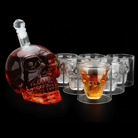 Image of Crystal Skull Head Shot Glasses Set - doctorlukeshop