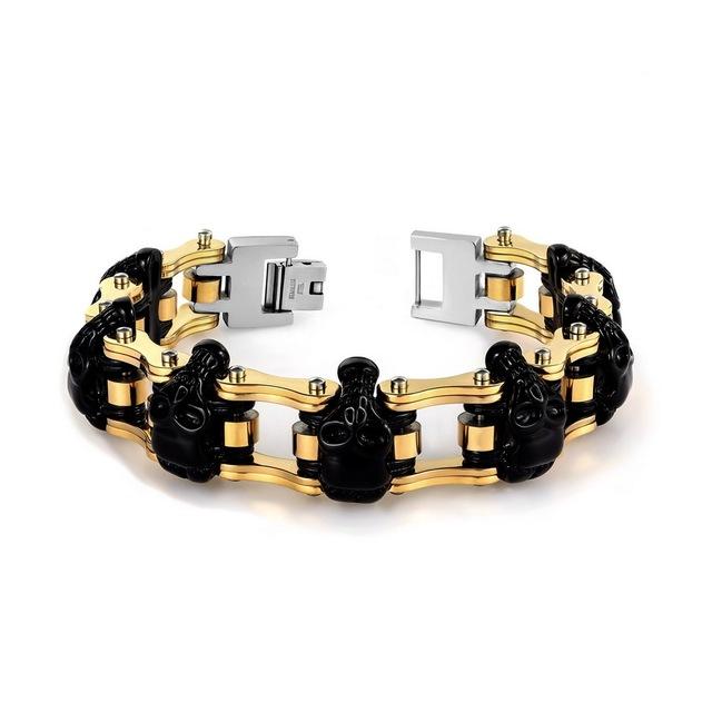 Skull Stainless Steel  Biker bracelet - doctorlukeshop