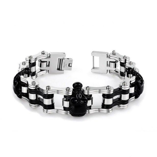 Skull Stainless Steel  Biker bracelet - doctorlukeshop