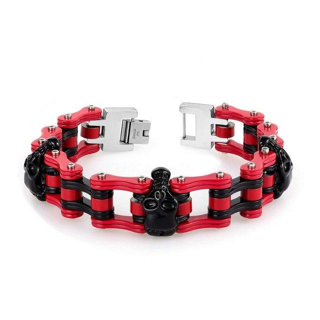 Skull Stainless Steel  Biker bracelet - doctorlukeshop