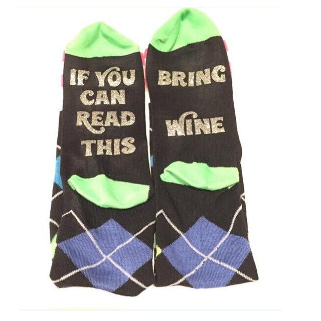 humor words printed socks - doctorlukeshop