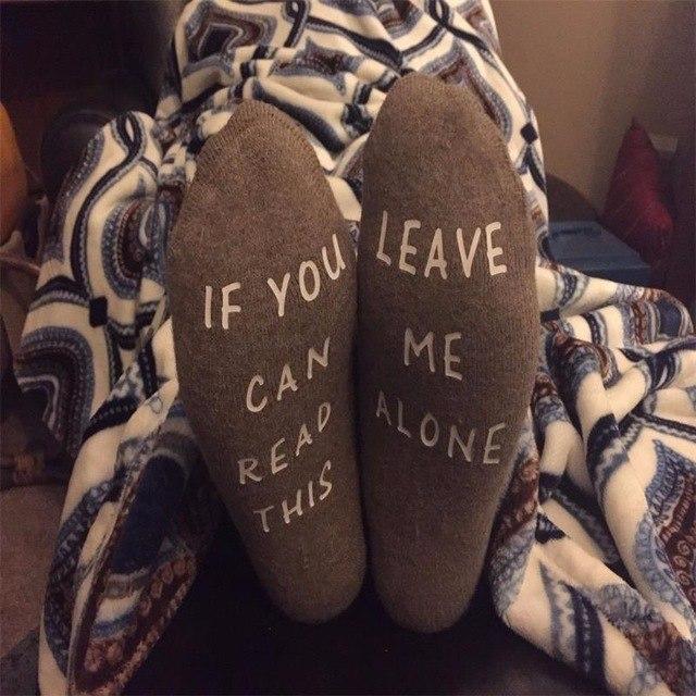 humor words printed socks - doctorlukeshop