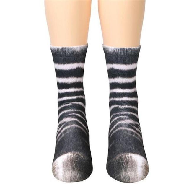 Adult Unisex Animal Paw Crew Socks - doctorlukeshop