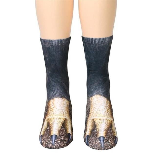 Adult Unisex Animal Paw Crew Socks - doctorlukeshop
