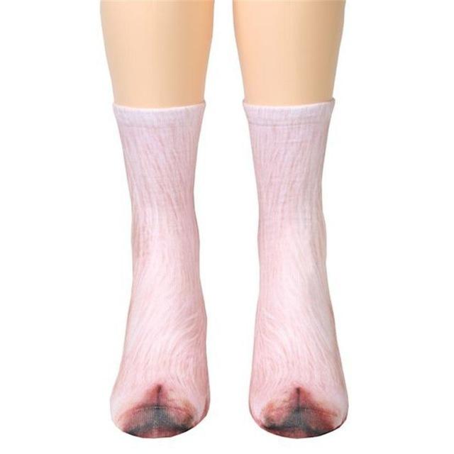 Adult Unisex Animal Paw Crew Socks - doctorlukeshop