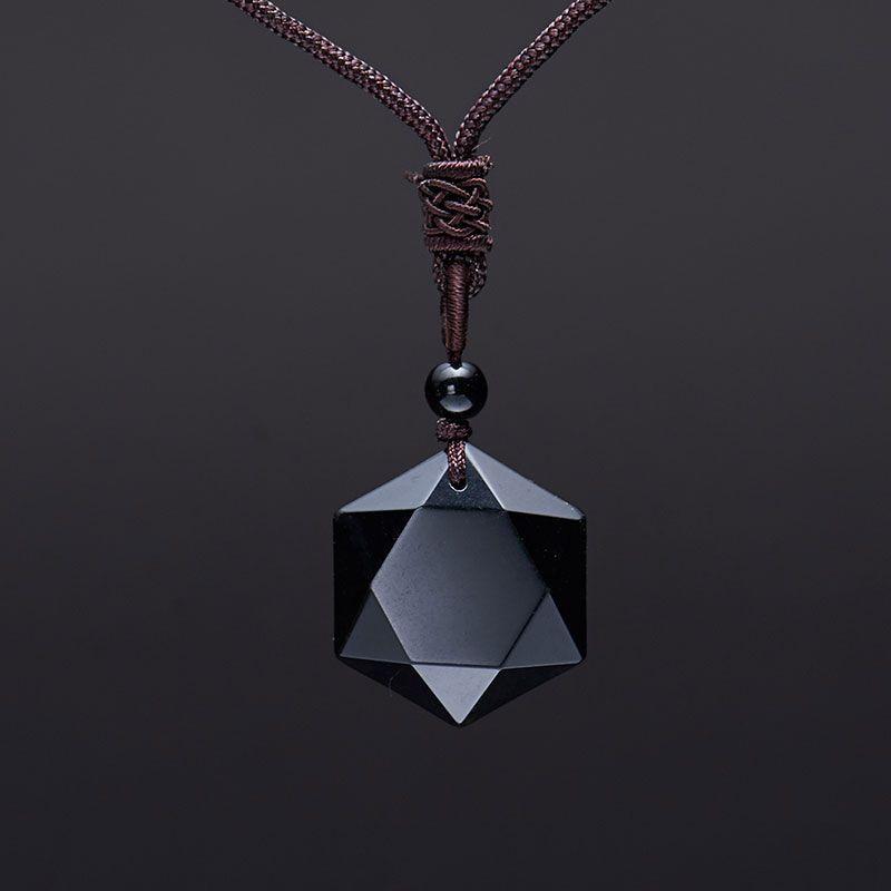 Black Obsidian Pendant Necklace - doctorlukeshop