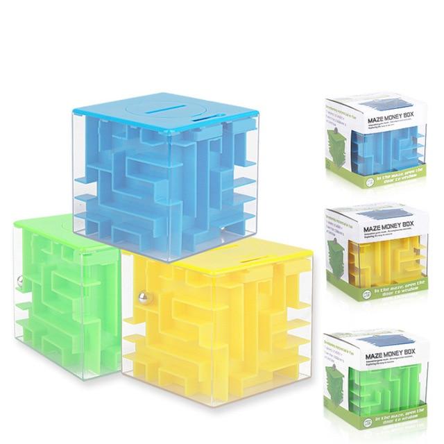 Piggy Bank Maze 3D Rotating Cube Box - doctorlukeshop