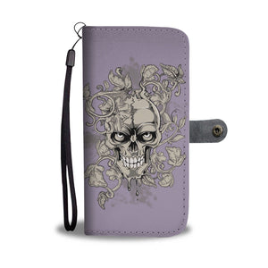 Skull Purple Wallet Phone Case - doctorlukeshop