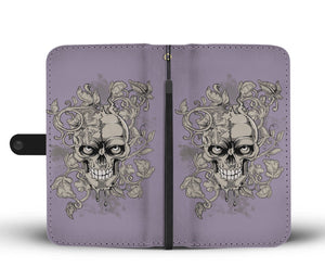 Skull Purple Wallet Phone Case