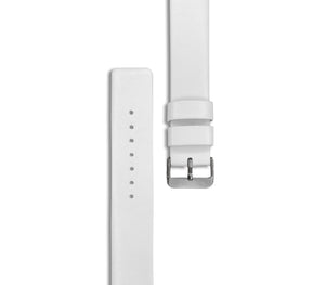 White Leather Watch Band - doctorlukeshop