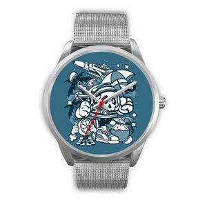 Astronaut Holiday Silver Watch - doctorlukeshop