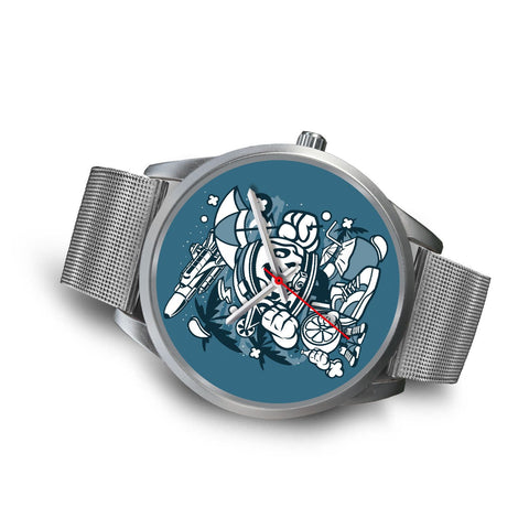 Image of Astronaut Holiday Silver Watch - doctorlukeshop