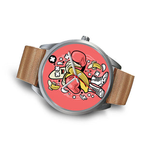 Banana Boxer Silver Watch