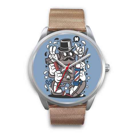 Image of Barber Robot Silver Watch - doctorlukeshop