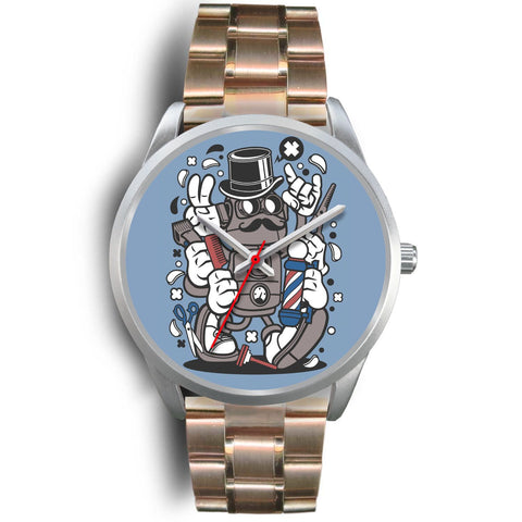 Image of Barber Robot Silver Watch - doctorlukeshop