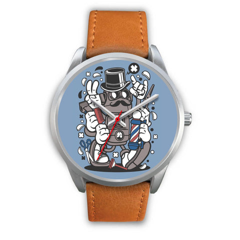 Image of Barber Robot Silver Watch - doctorlukeshop