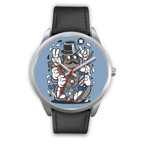 Image of Barber Robot Silver Watch - doctorlukeshop