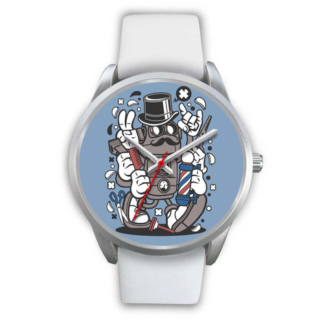 Image of Barber Robot Silver Watch - doctorlukeshop