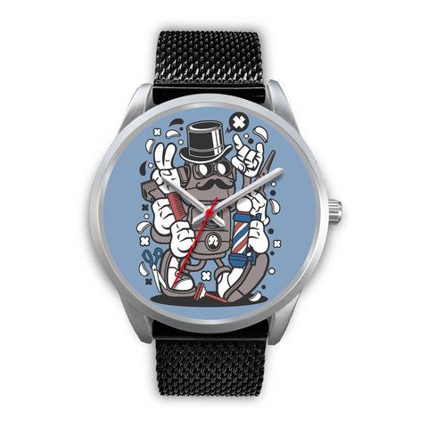 Image of Barber Robot Silver Watch - doctorlukeshop