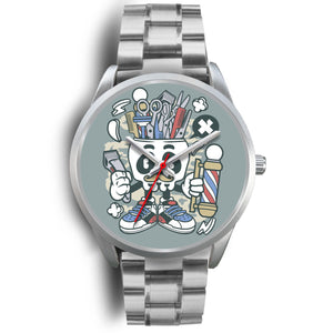 Barber Skull Silver Watch - doctorlukeshop