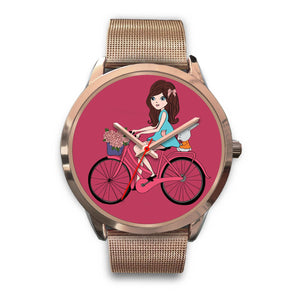 Girl with Rabbit Ride Bicycle - doctorlukeshop