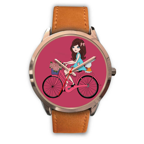 Image of Girl with Rabbit Ride Bicycle - doctorlukeshop