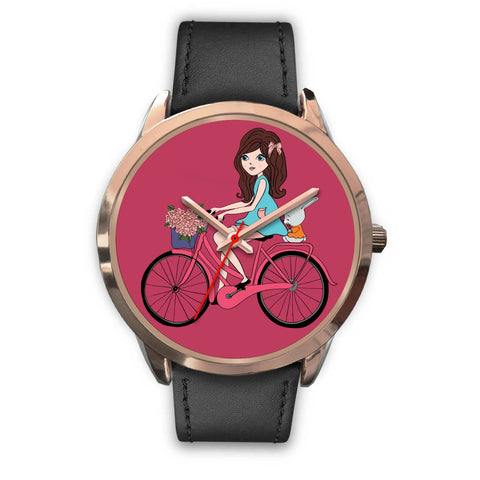 Image of Girl with Rabbit Ride Bicycle - doctorlukeshop