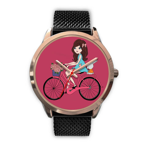 Image of Girl with Rabbit Ride Bicycle - doctorlukeshop