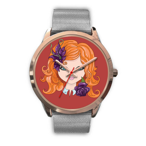 Image of Girl Orange Hair Rose Gold Watch - doctorlukeshop