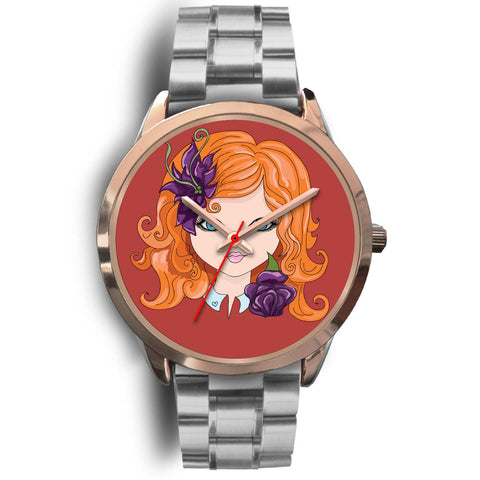 Image of Girl Orange Hair Rose Gold Watch - doctorlukeshop