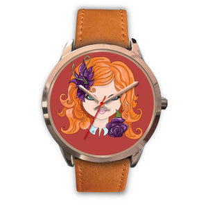 Girl Orange Hair Rose Gold Watch - doctorlukeshop