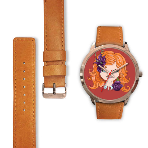 Image of Girl Orange Hair Rose Gold Watch - doctorlukeshop