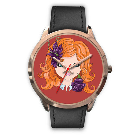 Image of Girl Orange Hair Rose Gold Watch - doctorlukeshop