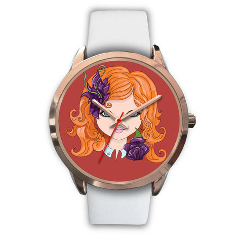 Image of Girl Orange Hair Rose Gold Watch - doctorlukeshop