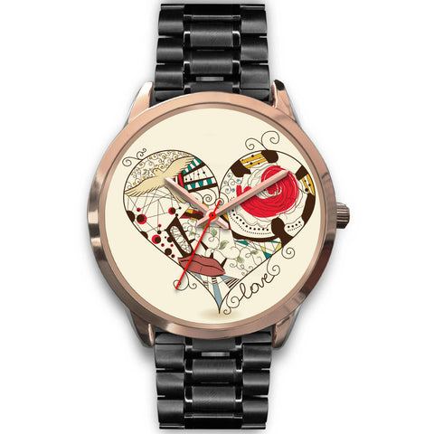 Image of Love Heart Rose Gold Watch - doctorlukeshop