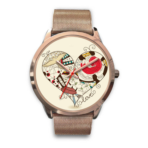 Image of Love Heart Rose Gold Watch - doctorlukeshop