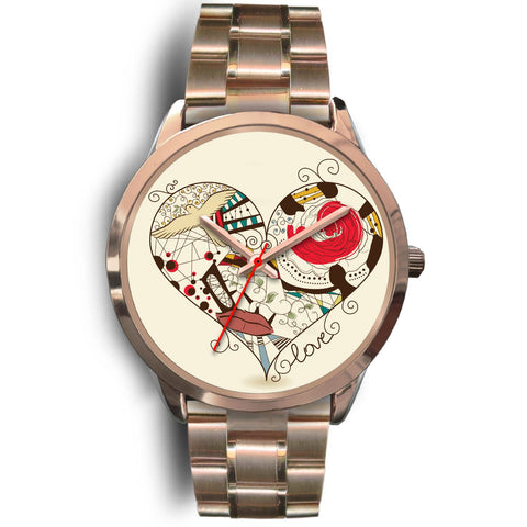 Image of Love Heart Rose Gold Watch - doctorlukeshop