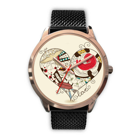 Image of Love Heart Rose Gold Watch - doctorlukeshop