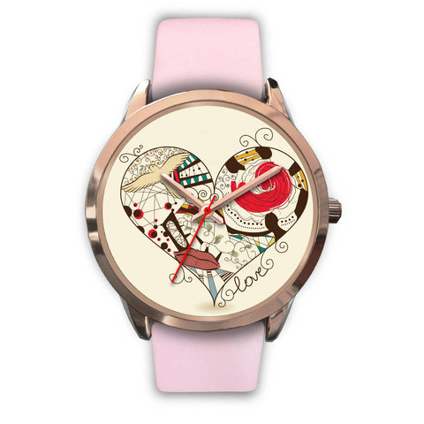 Image of Love Heart Rose Gold Watch - doctorlukeshop