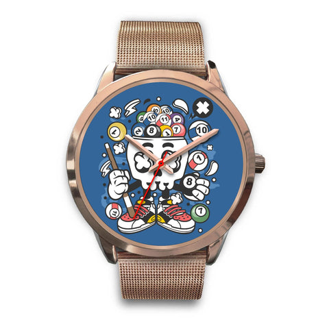 Image of Skull Snooker Rose Gold Watch - doctorlukeshop