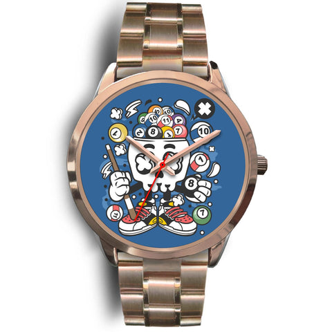 Image of Skull Snooker Rose Gold Watch - doctorlukeshop