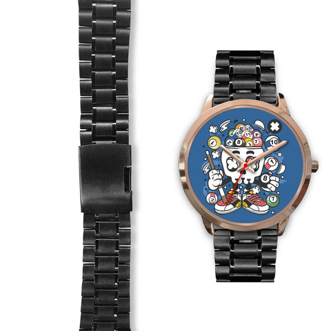 Image of Skull Snooker Rose Gold Watch - doctorlukeshop