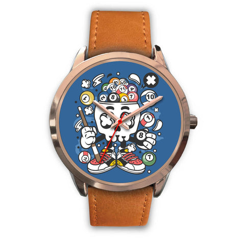 Image of Skull Snooker Rose Gold Watch - doctorlukeshop