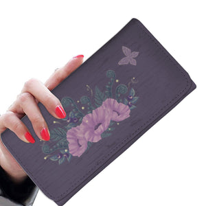 Purple Flowers Long Wallet - doctorlukeshop