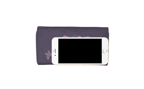 Image of Purple Flowers Long Wallet - doctorlukeshop