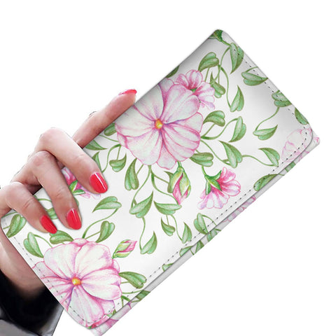 Image of Pink Flowers Long Wallet - doctorlukeshop