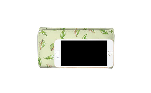 Image of Leafs Light Green Long Wallet - doctorlukeshop