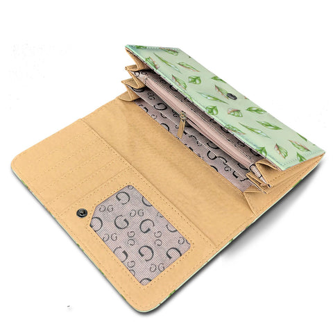 Image of Leafs Light Green Long Wallet - doctorlukeshop