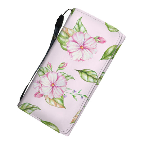 Image of Pink Flowers Pink Long Wallet - doctorlukeshop