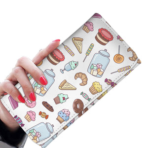 Various Desserts White Wallet - doctorlukeshop